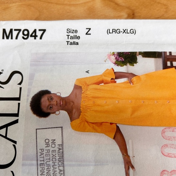 McCalls M7947-uncut dress pattern- large /exlarge real chic dress. - Picture 3 of 8